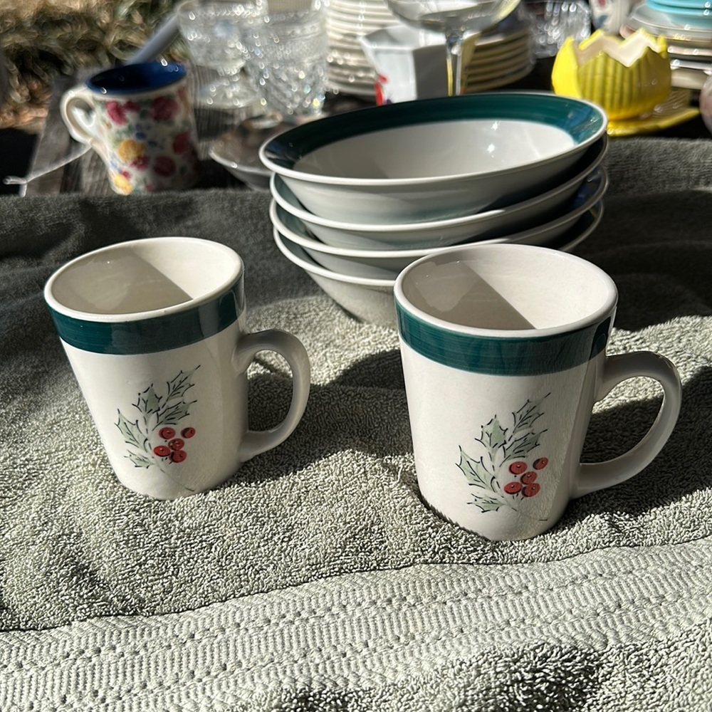 China sets 4 bowls + 3 cups